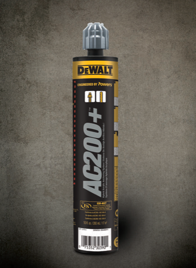 图片DEWALT AC200+™粘合剂锚固系统- 10oz - PFC1271050